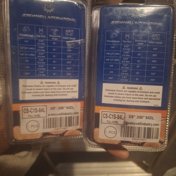 LONGER by Jeremywell Chainsaw blades - 2pk - CS-C1S-84L - New - Picture 2 of 3